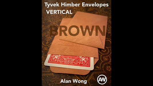 Tyvek VERTICAL Himber Envelopes BROWN (12 pk.) by Alan Wong - Trick - Wizard Magic Shop
