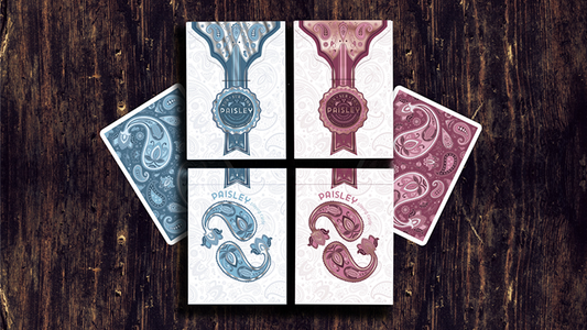 Marked Paisley Ton sur Ton Poudre Blue Playing Cards