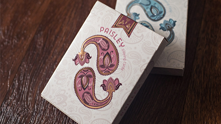 Marked Paisley Ton sur Ton Poudre Rouge Playing Cards