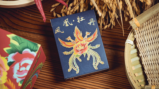 Phoenix and Peony (Blue) Playing Cards by Bacon Playing Card Company - Wizard Magic Shop