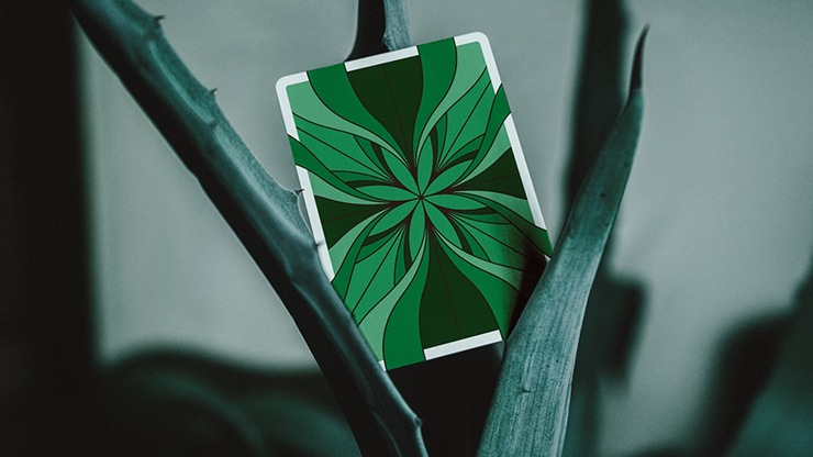 Green Wave Playing Cards by Galaxy Playing Cards