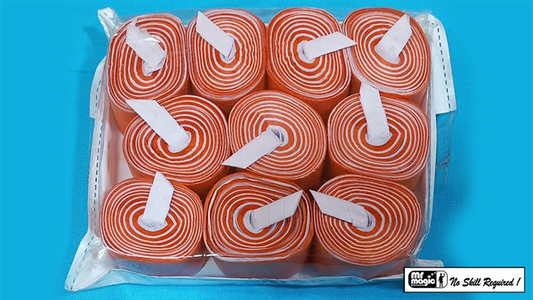 Mouth Coil 60ft/10ct (Orange/White) by Mr. Magic - Trick - Wizard Magic Shop