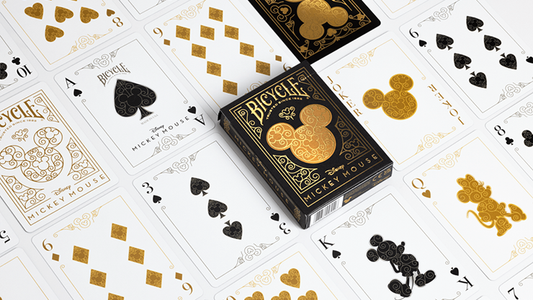 Bicycle Disney Mickey Mouse (Black and Gold) by US Playing Card Co. alternate view - Wizard Magic Shop