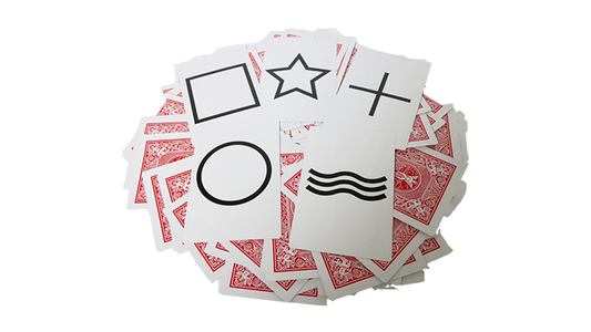 Bicycle Jumbo ESP 50 Cards Red (10 of each Square, Wavy Lines, Star, Circle and Cross) by Murphy's Magic alternate view - Wizard Magic Shop