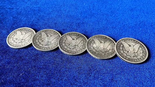 NORMAL MORGAN COIN (5 Dollar Sized Replica Coins) by N2G - Trick alternate view - Wizard Magic Shop