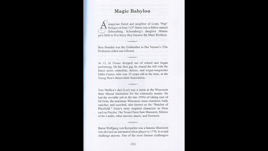 Magic Babylon by Joe Hernandez - Book alternate view - Wizard Magic Shop