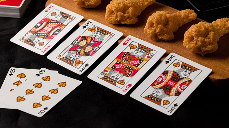 Cartes à jouer au poulet frit 