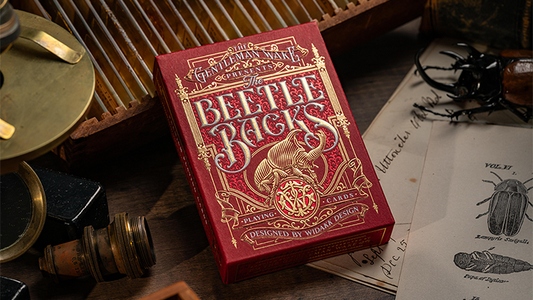 The Beetle Backs (Crimson Edition) Playing Cards - Wizard Magic Shop