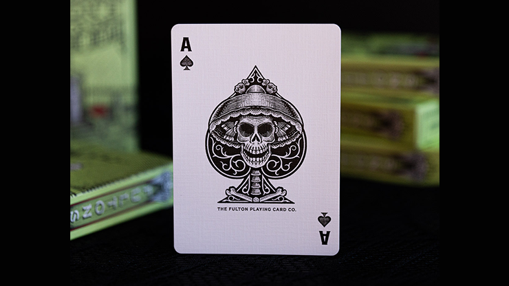 Cartes à jouer FULTON'S Day Of The Dead Green Edition