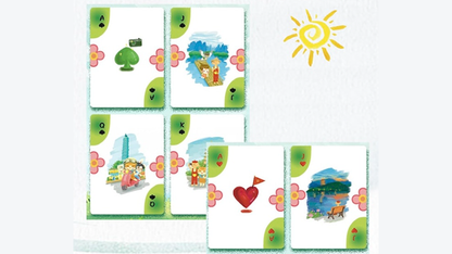 Cartes à jouer pour un voyage au début de l'été