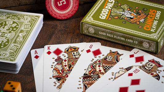 Chancers V3 Green (Marked) Playing Cards by Good Pals alternate view - Wizard Magic Shop