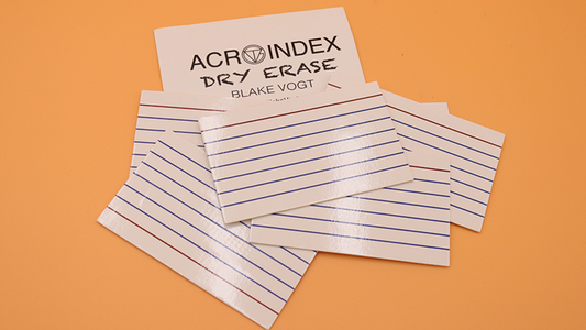 Six Acro Index (3"x5") Dry Erase by Blake Vogt alternate view - Wizard Magic Shop