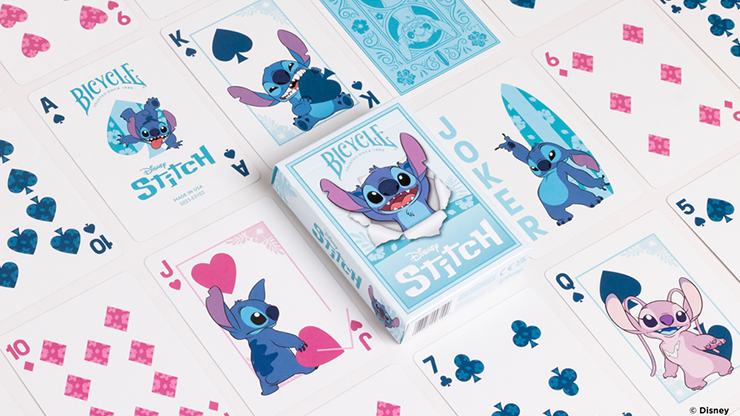 Cartes à jouer Bicycle Disney Stitch par US Playing Card Co