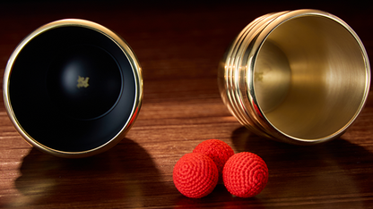 Cups and Balls Set SMALL (Brass) by Bluether Magic and Raphael