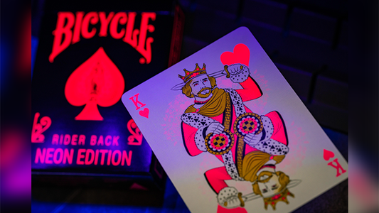 Bicycle Star-Fire Pink Neon Playing Cards alternate view - Wizard Magic Shop