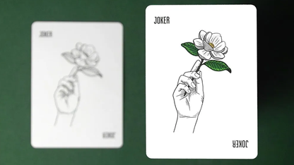 Cartes à jouer Magnolia blanc