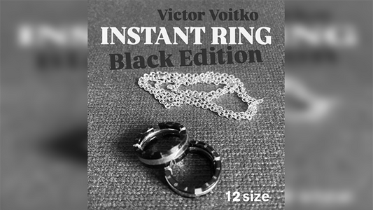Instant Ring (silver/black, Size 12) by Viktor Voitko - Wizard Magic Shop