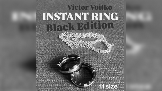 Instant Ring (silver/black, Size 11) by Viktor Voitko - Wizard Magic Shop