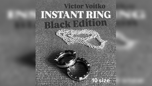 Instant Ring (silver/black, Size 10) by Viktor Voitko - Wizard Magic Shop
