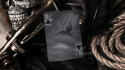 The Raven Black Dusk (Gilded) Playing Cards