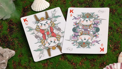 Samurai Otter Playing Cards - MIZU Edition (Standard blue) Playing Cards