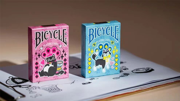 Naipes Bicycle Cat (rosa) de US Playing Card Co.