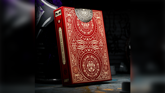 Obey Red Edition Playing Cards by theory11 alternate view - Wizard Magic Shop