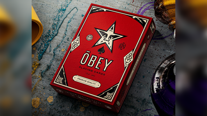 Obey Red Edition Playing Cards by theory11