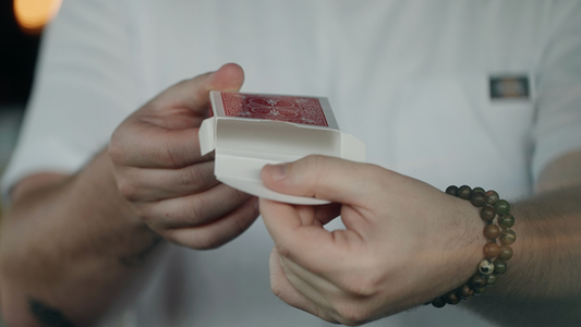 My Opener Red (Blue Prediction Card) by Jean-Pierre Vallarino & Jordan Victoria alternate view - Wizard Magic Shop