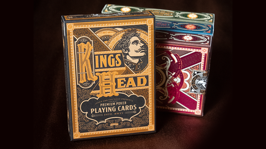 King's Head (Black and Gold Foil) Playing Cards by Joker and the Thief - Wizard Magic Shop