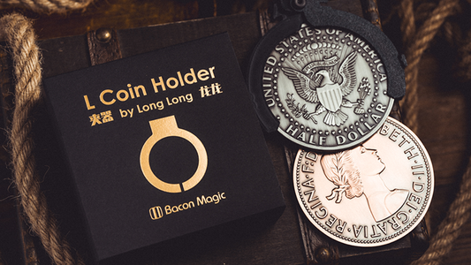 L Holder (Double Jumbo Coins 2.7"-3.2") by Long Long & Bacon Magic - Wizard Magic Shop