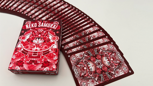 Neko Samurai (Red) Playing Cards - Wizard Magic Shop