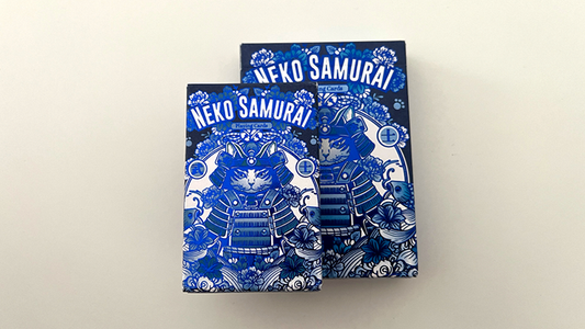 Neko Samurai (Mini Blue) Playing Cards - Wizard Magic Shop