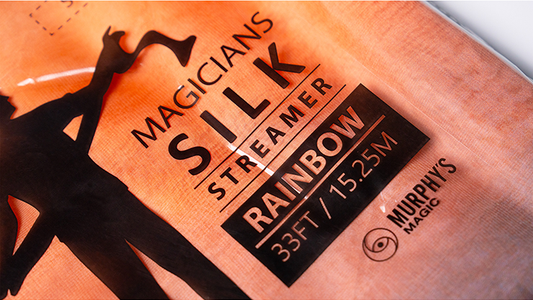 PRO SILK LARGE RAINBOW STREAMER 16 foot X 2.5 inch by Murphy's Magic alternate view - Wizard Magic Shop