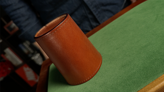 MS Leather Chop Cup by Bond Lee & MS Magic (Brown) - Wizard Magic Shop
