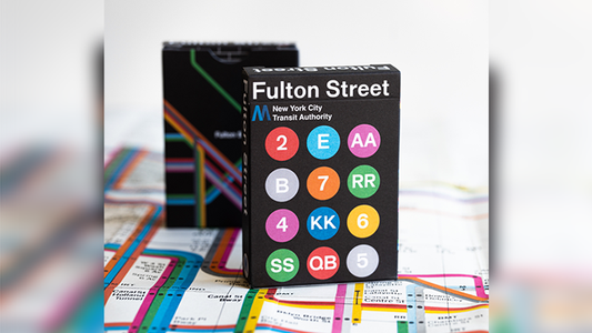 BLACK EDITION FULTON STREET MTA PLAYING CARDS (1972 VIGNELLI MAP EDITION) - Wizard Magic Shop