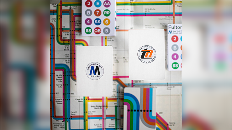 WHITE EDITION FULTON STREET MTA PLAYING CARDS (1972 VIGNELLI MAP EDITION)