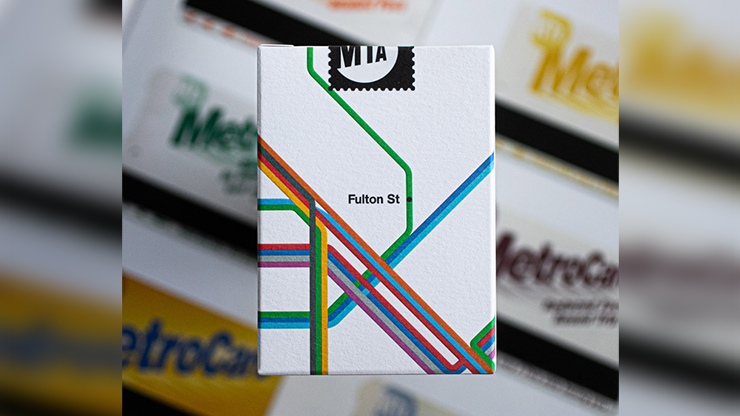 WHITE EDITION FULTON STREET MTA PLAYING CARDS (1972 VIGNELLI MAP EDITION)