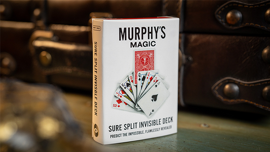 SURE SPLIT Invisible Deck Bicycle (Red) by Murphy's Magic - Wizard Magic Shop