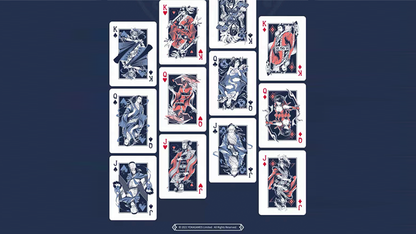 Warriors Of Three Kingdoms (Blue) Playing Cards by YOKAGAME