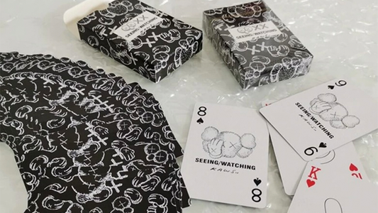 Kaws Seeing / Watching Black Edition Playing Cards - Wizard Magic Shop