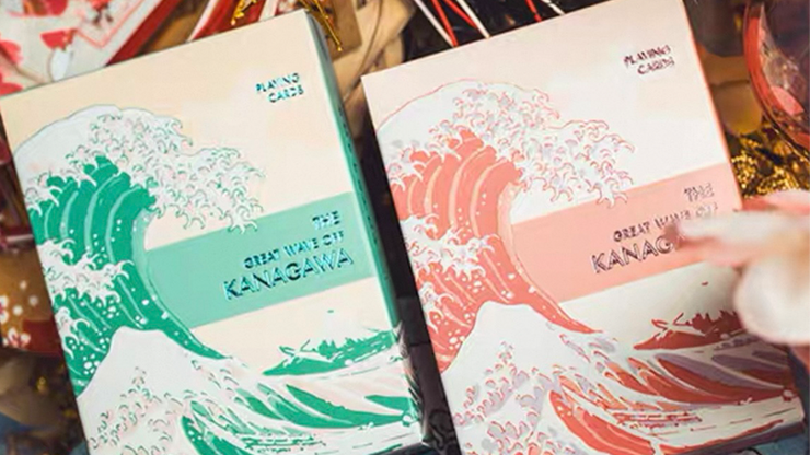 The Great Wave off Kanagawa V3 (Autumn Maple / Peachy Pink) Playing Cards