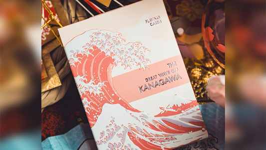 The Great Wave off Kanagawa V3 (Autumn Maple / Peachy Pink) Playing Cards - Wizard Magic Shop