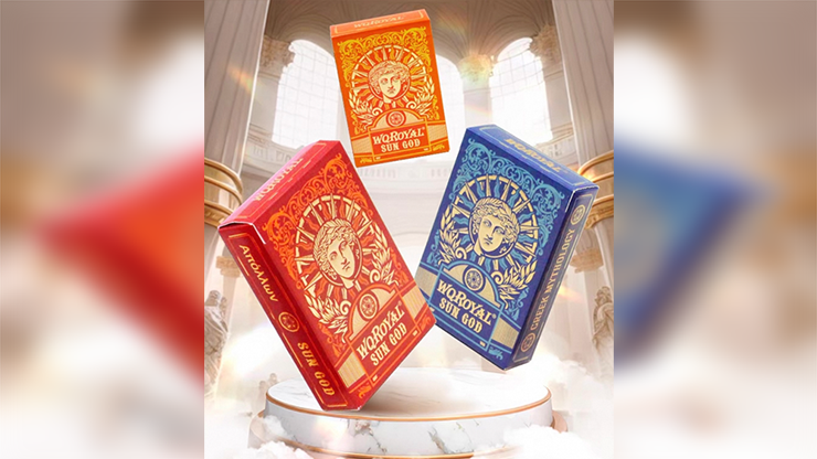Sun God Greek Mythology Themed Red Edition Playing Cards