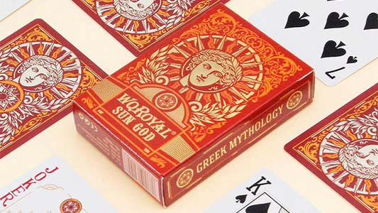 Sun God Greek Mythology Themed Red Edition Playing Cards - Wizard Magic Shop