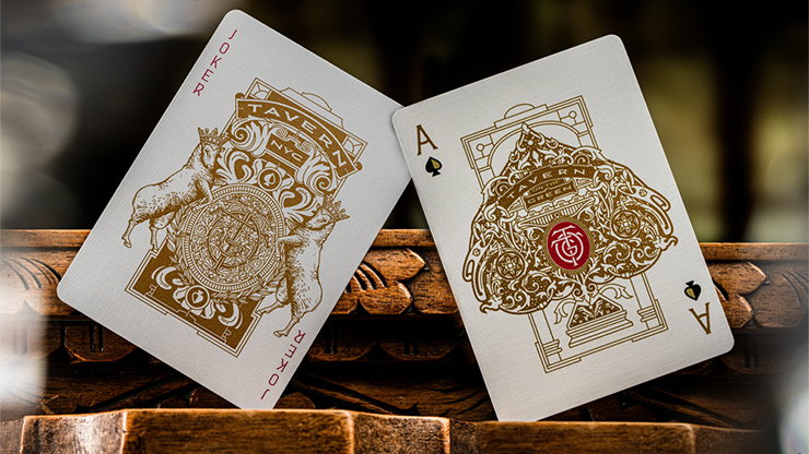 Tavern on the Green: Red Edition Playing Cards by theory11
