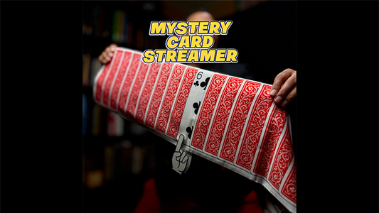 Mystery Card Streamer (Red 6 of Clubs) by PlayTime Magic DEFMA - Wizard Magic Shop