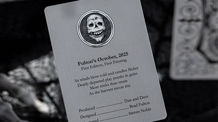 FULTONS OCTOBER TOMBSTONE GREY PLAYING CARDS