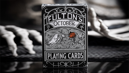 FULTONS OCTOBER TOMBSTONE GREY PLAYING CARDS - Wizard Magic Shop