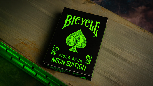 Bicycle Neon Rider Back Green-Glo Deck Playing Cards - Wizard Magic Shop